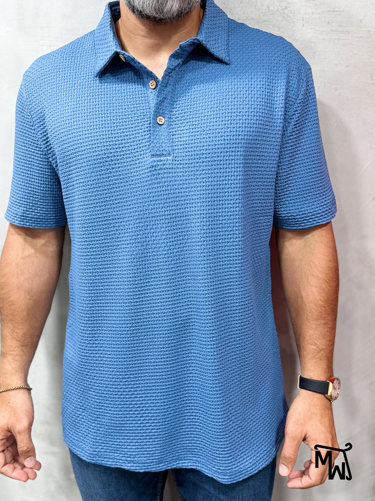 Camisa Manga Corta Crochet “Laguna Beach” (Normal FIT)