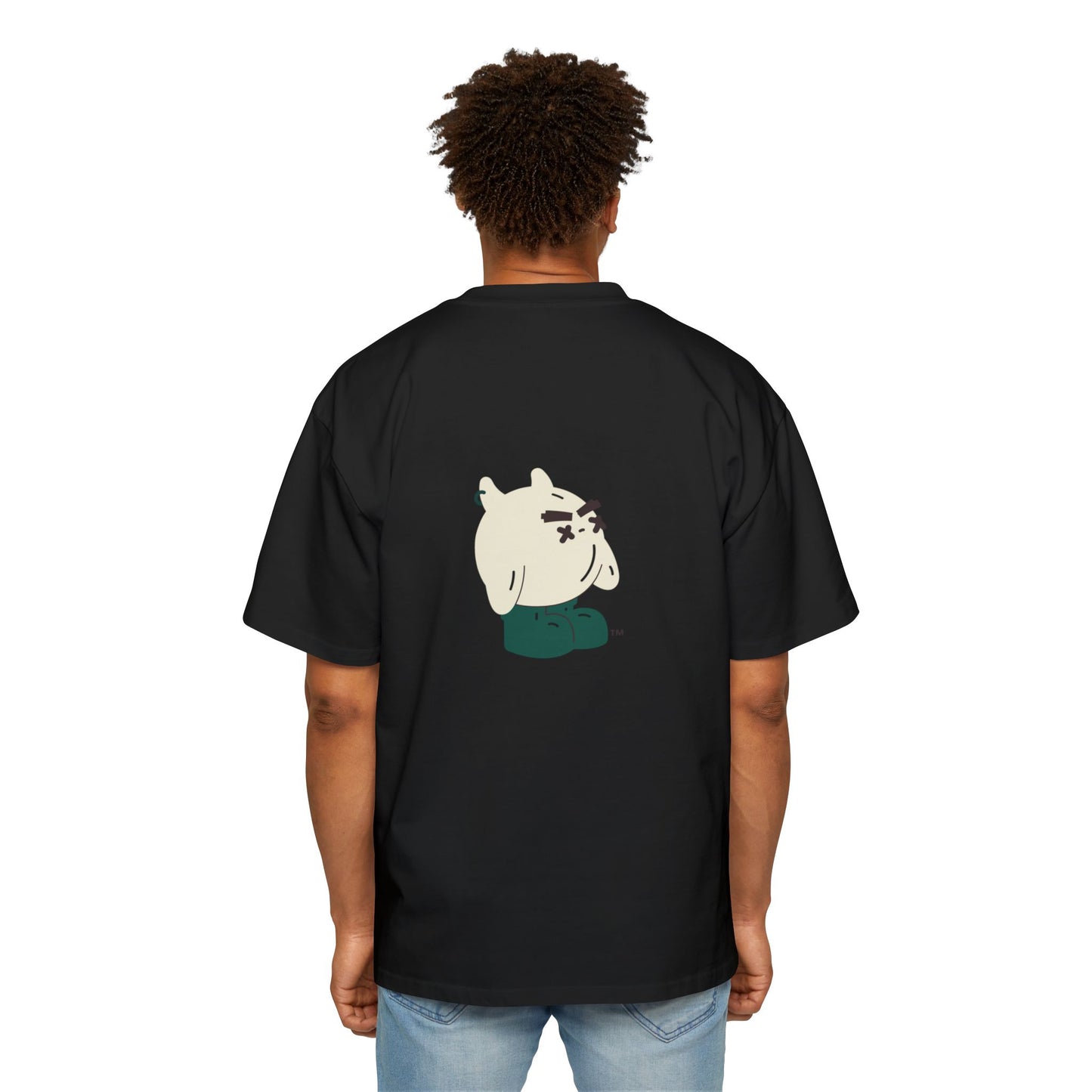 MW Casual Oversized Tee with Playful Graphic – Perfect Gift for Men, Streetwear Staple, Relaxed Fit, Everyday Comfort, Gift for Him