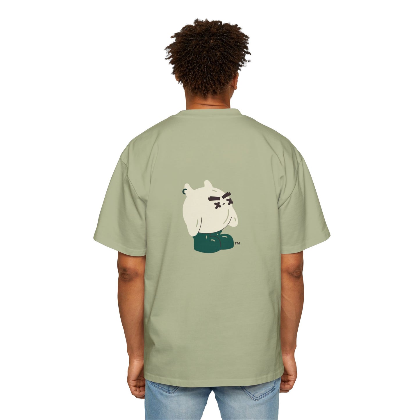 MW Casual Oversized Tee with Playful Graphic – Perfect Gift for Men, Streetwear Staple, Relaxed Fit, Everyday Comfort, Gift for Him