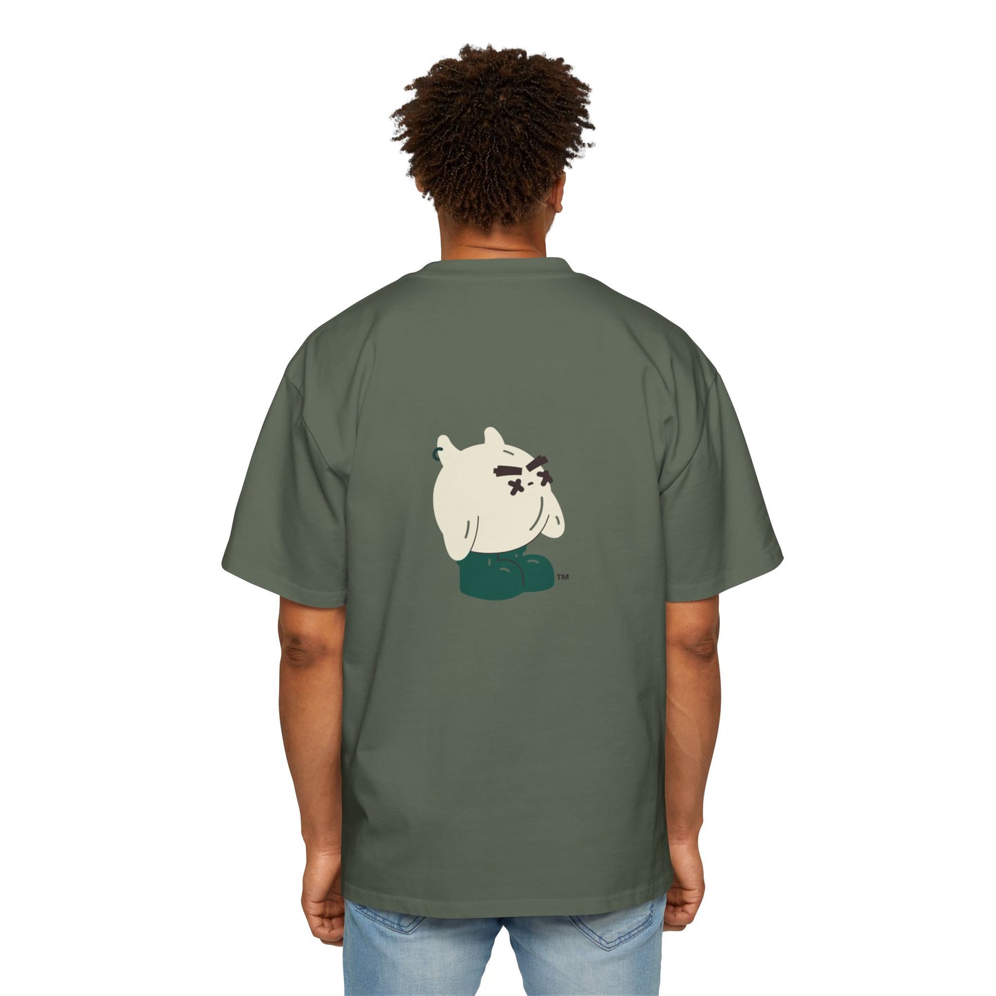 MW Casual Oversized Tee with Playful Graphic – Perfect Gift for Men, Streetwear Staple, Relaxed Fit, Everyday Comfort, Gift for Him