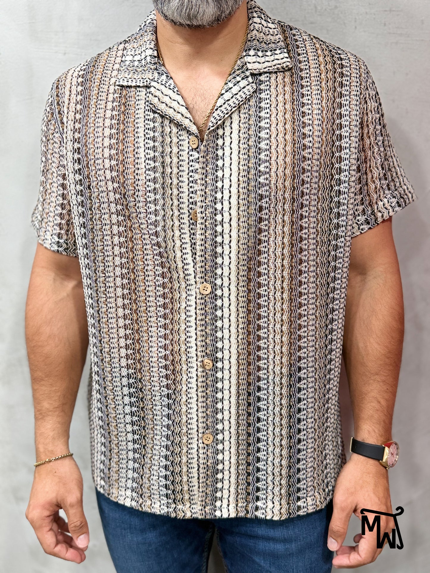 Camisa Manga Corta Crochet “Bali Break” (Normal FIT)