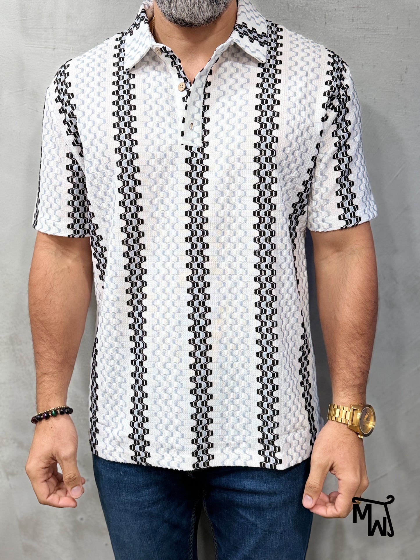Camisa Polo Crochet- “Bright” (Slim Fit)