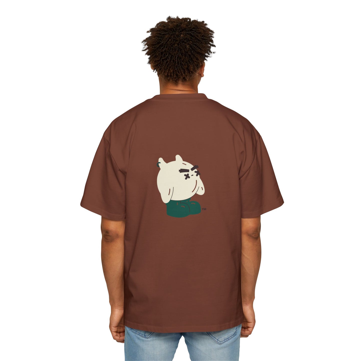 MW Casual Oversized Tee with Playful Graphic – Perfect Gift for Men, Streetwear Staple, Relaxed Fit, Everyday Comfort, Gift for Him