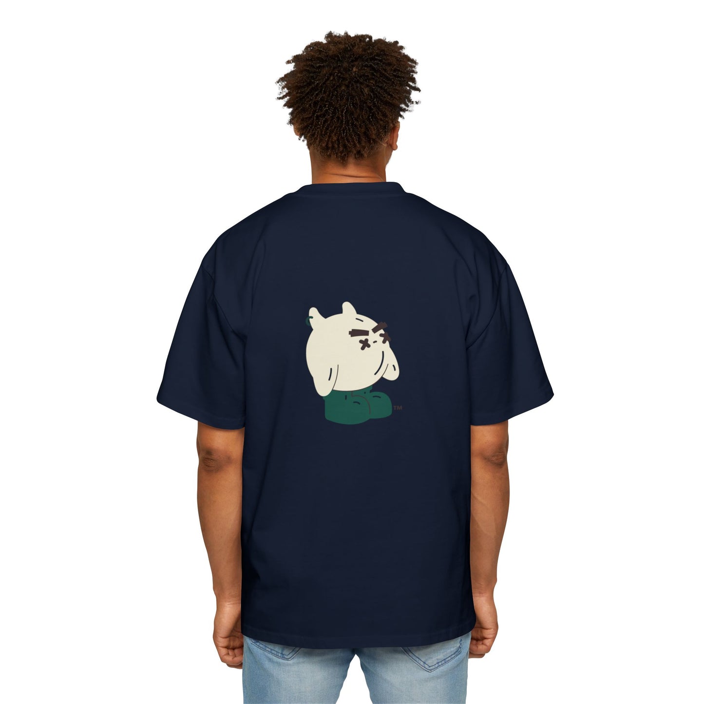MW Casual Oversized Tee with Playful Graphic – Perfect Gift for Men, Streetwear Staple, Relaxed Fit, Everyday Comfort, Gift for Him