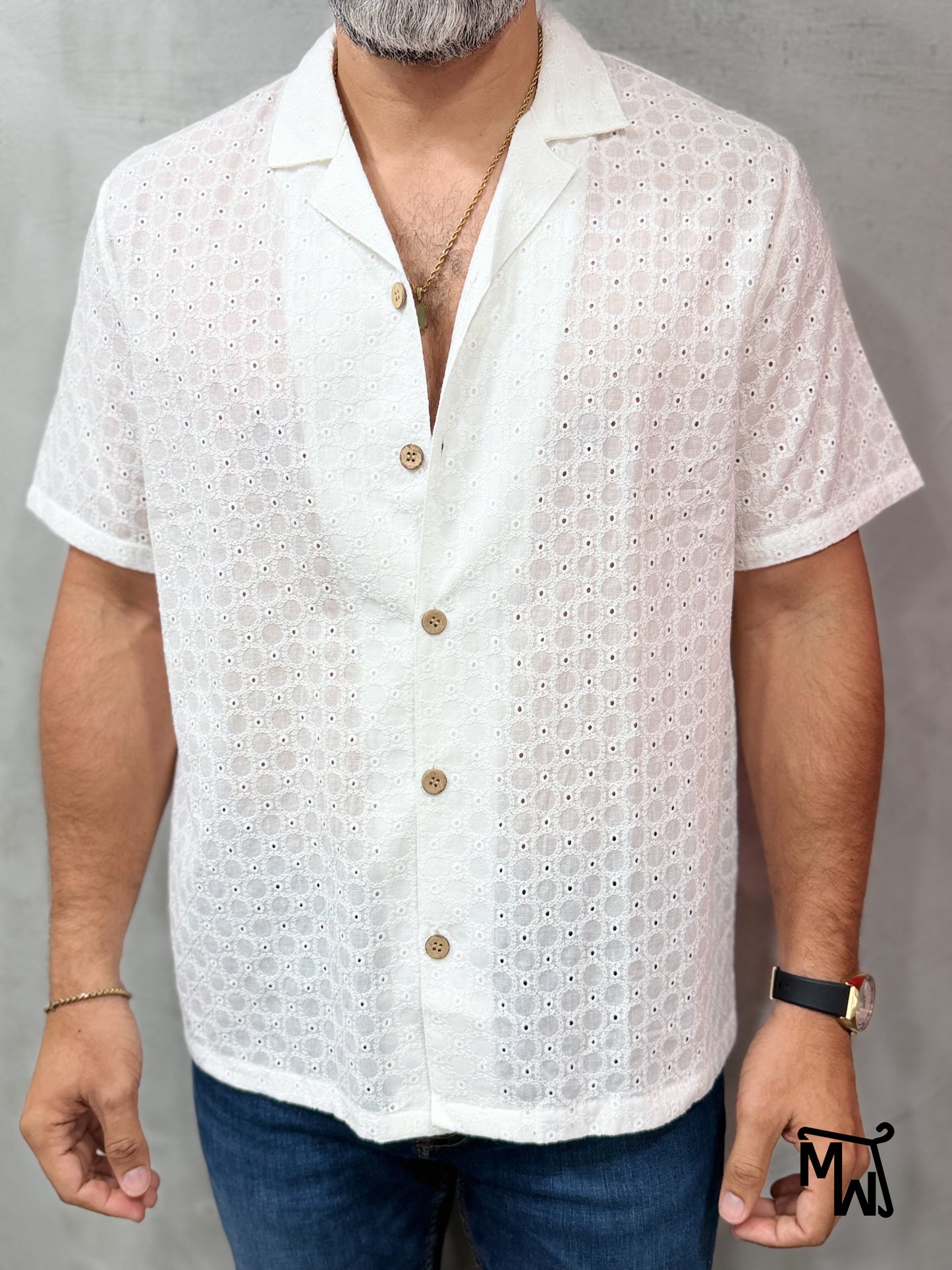 Camisa Manga Corta Crochet “Bora Breeze” (Normal FIT)