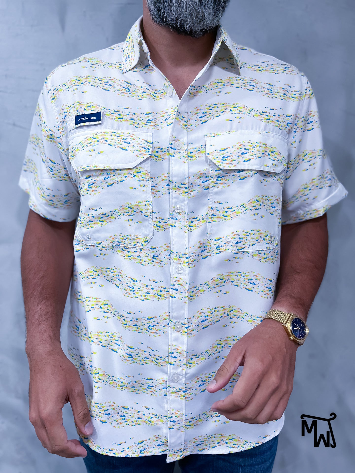 Camisa Performance “Wavy Fish" (Normal Fit)