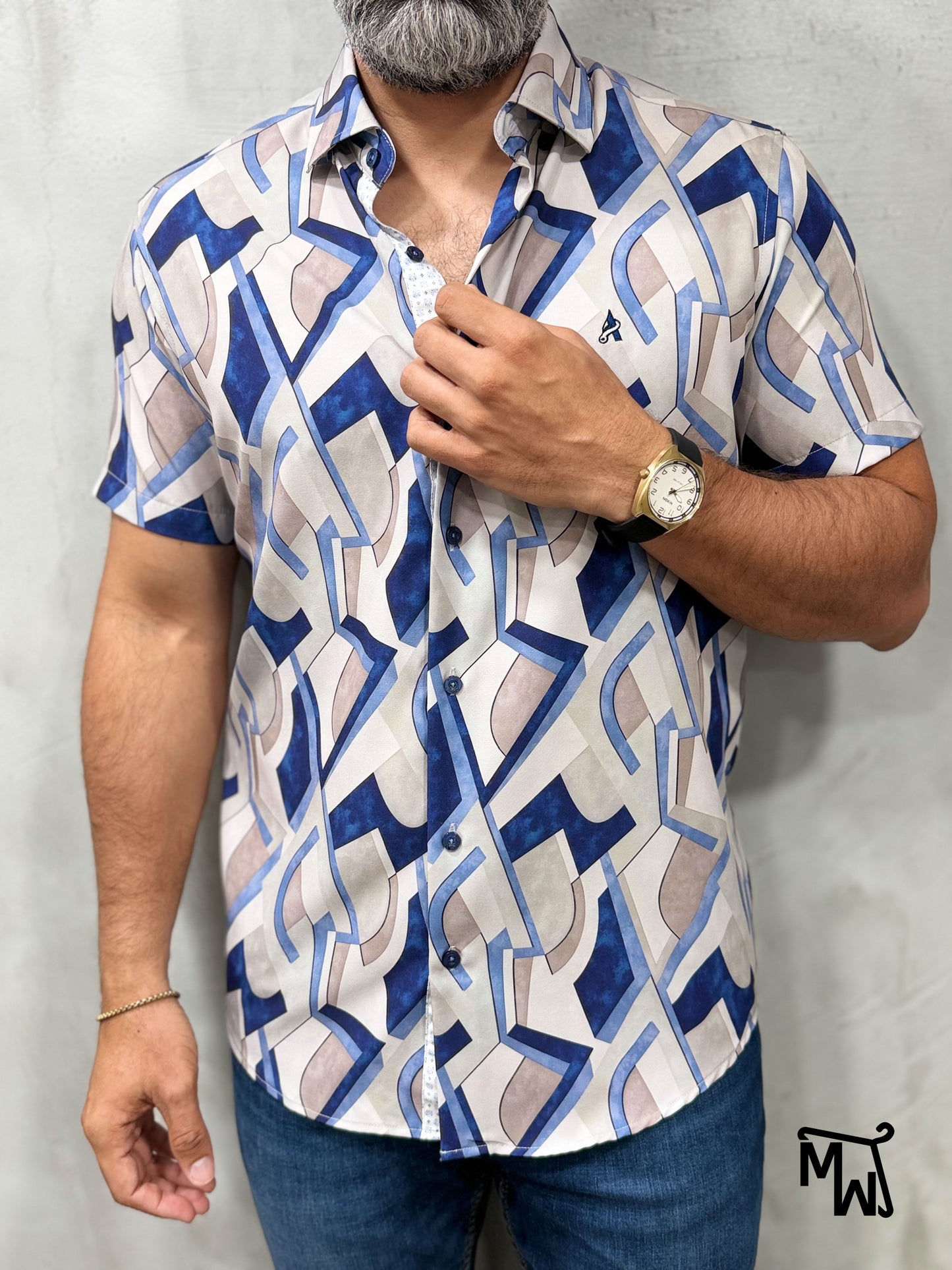 Camisa Manga Corta - “Salt & Sunshine” (Slim Fit)