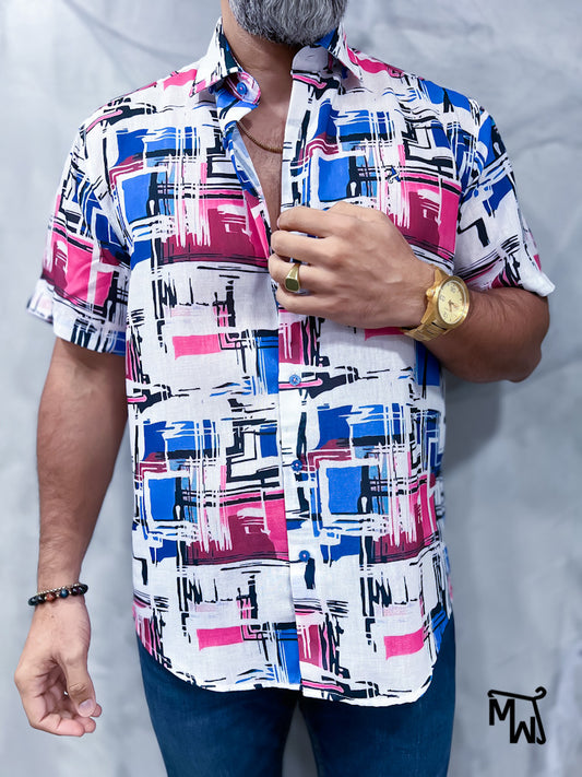 Camisa Manga Corta Hilo “Cozy Spirit” (Normal Fit)