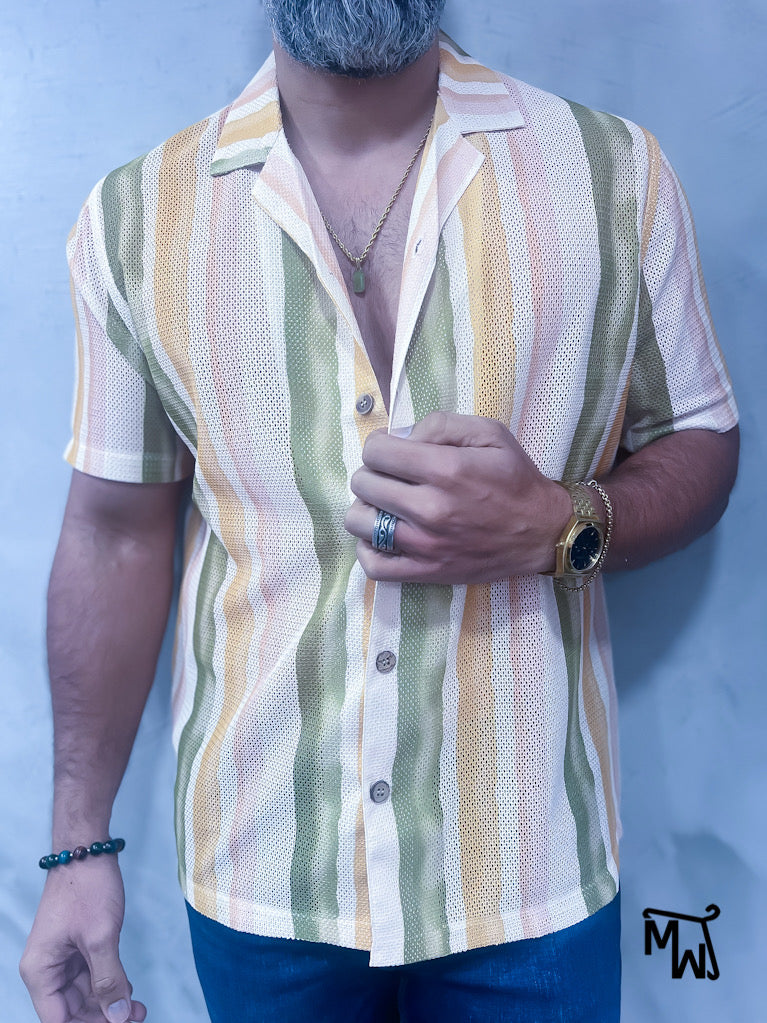 Camisa Manga Corta Resort “Tropical Bliss Bay”