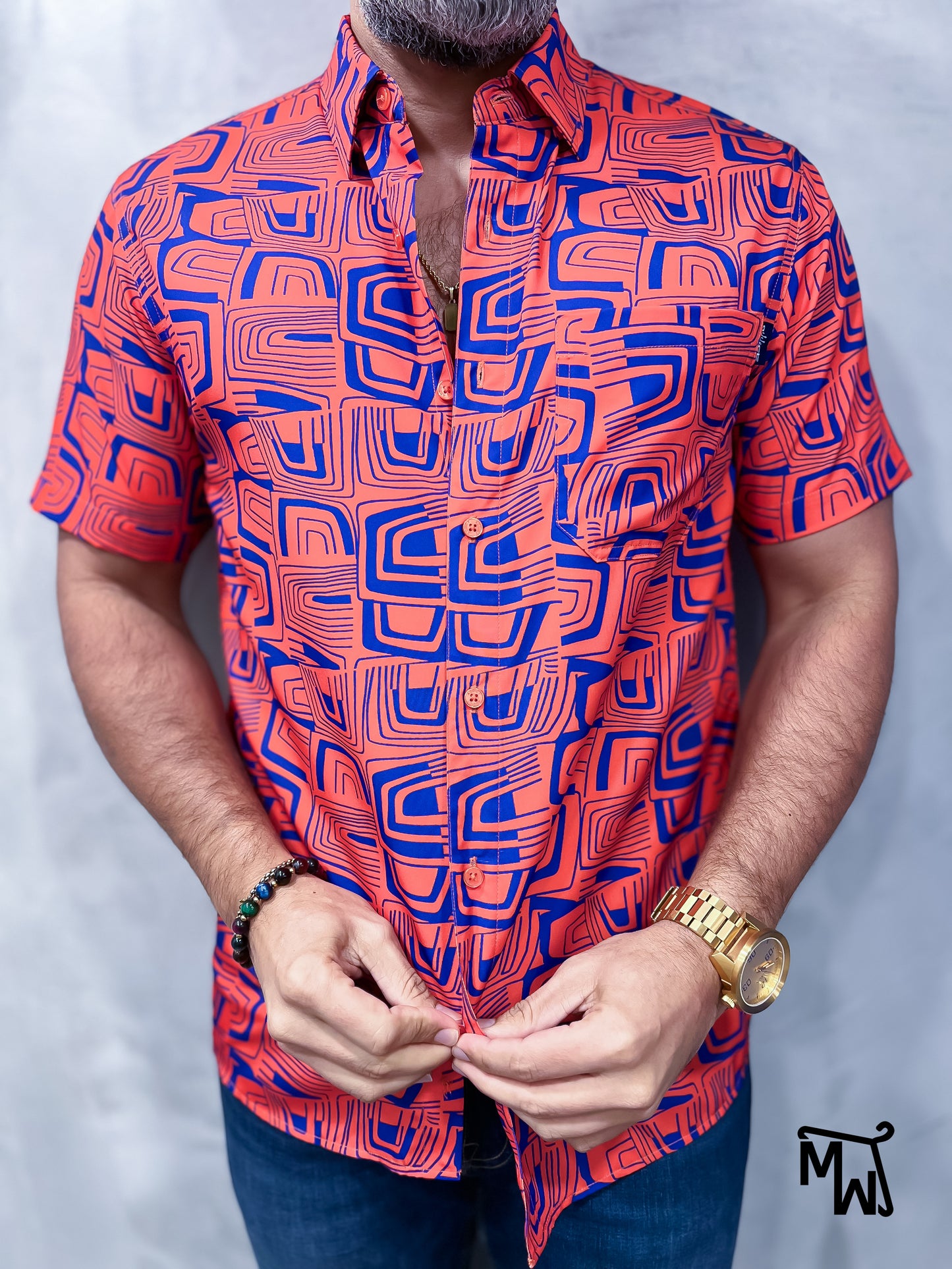 Camisa Híbrida- “Cinnamon Haze” (Normal Fit)