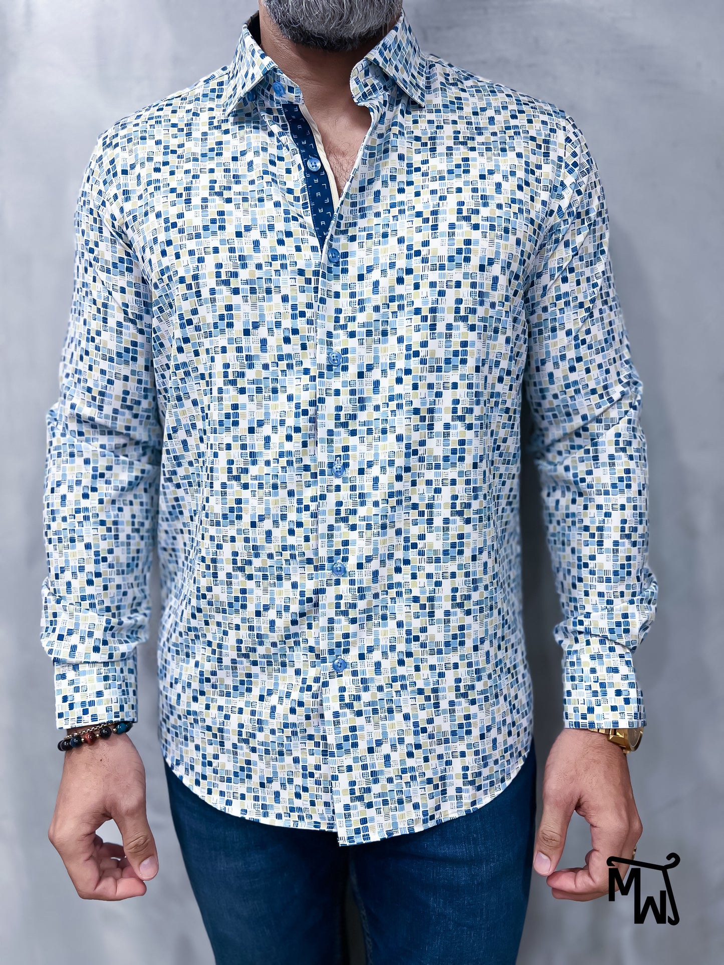 Camisa Manga Larga “Ghostly Blush” (Slim Fit)