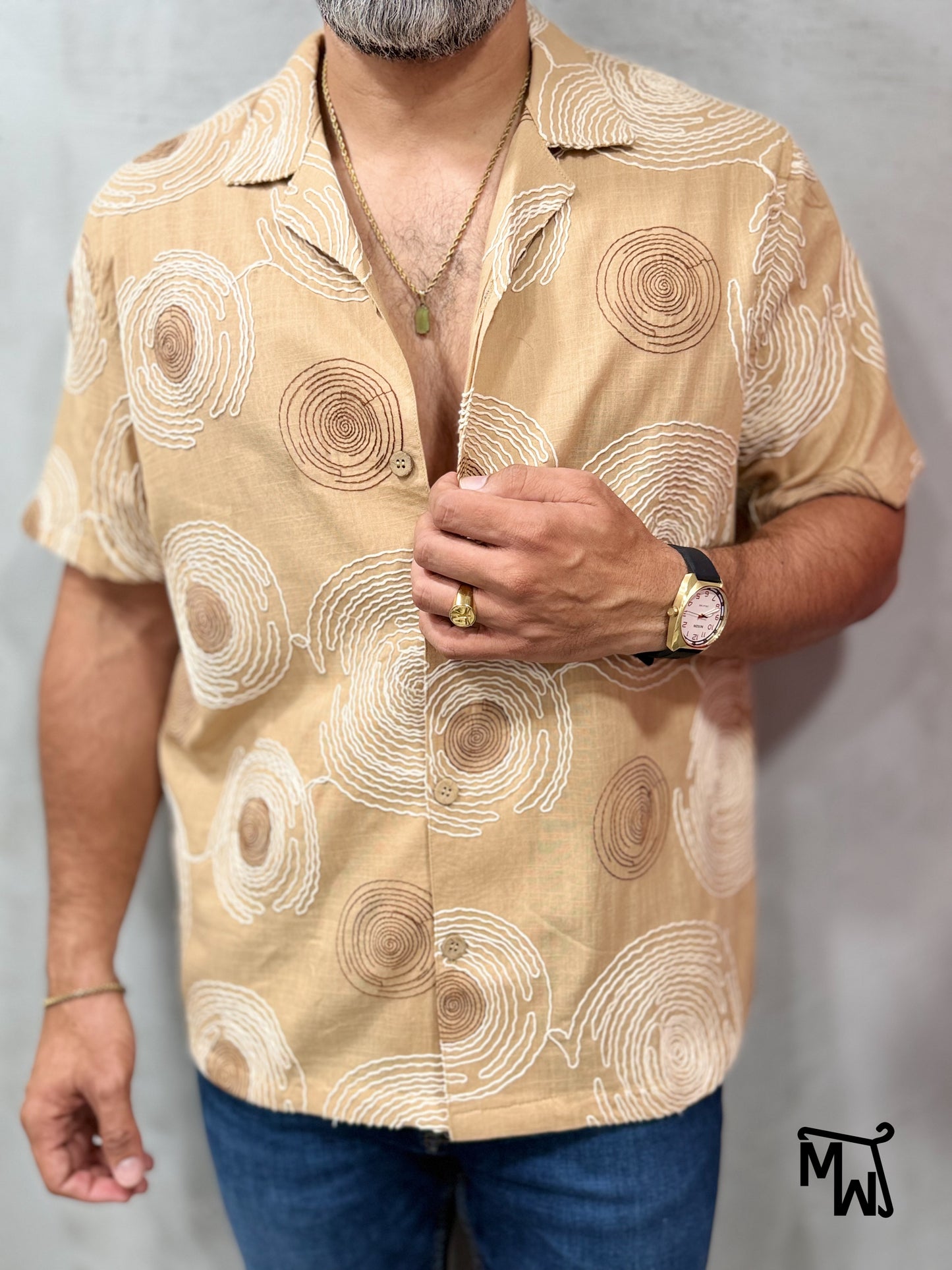 Camisa Manga Corta Crochet “Signature Bloom” (Normal FIT)