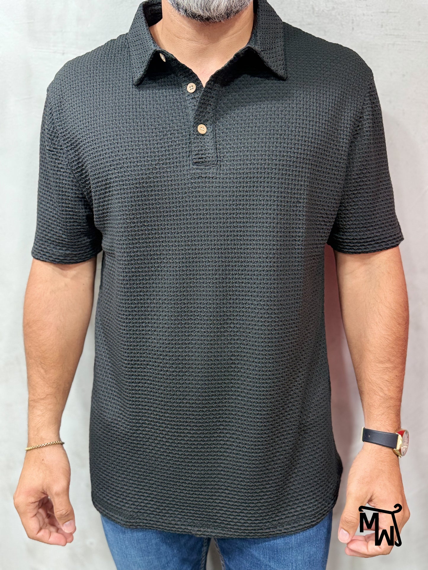 Camisa Manga Corta Crochet “Warm Horizons” (Normal FIT)