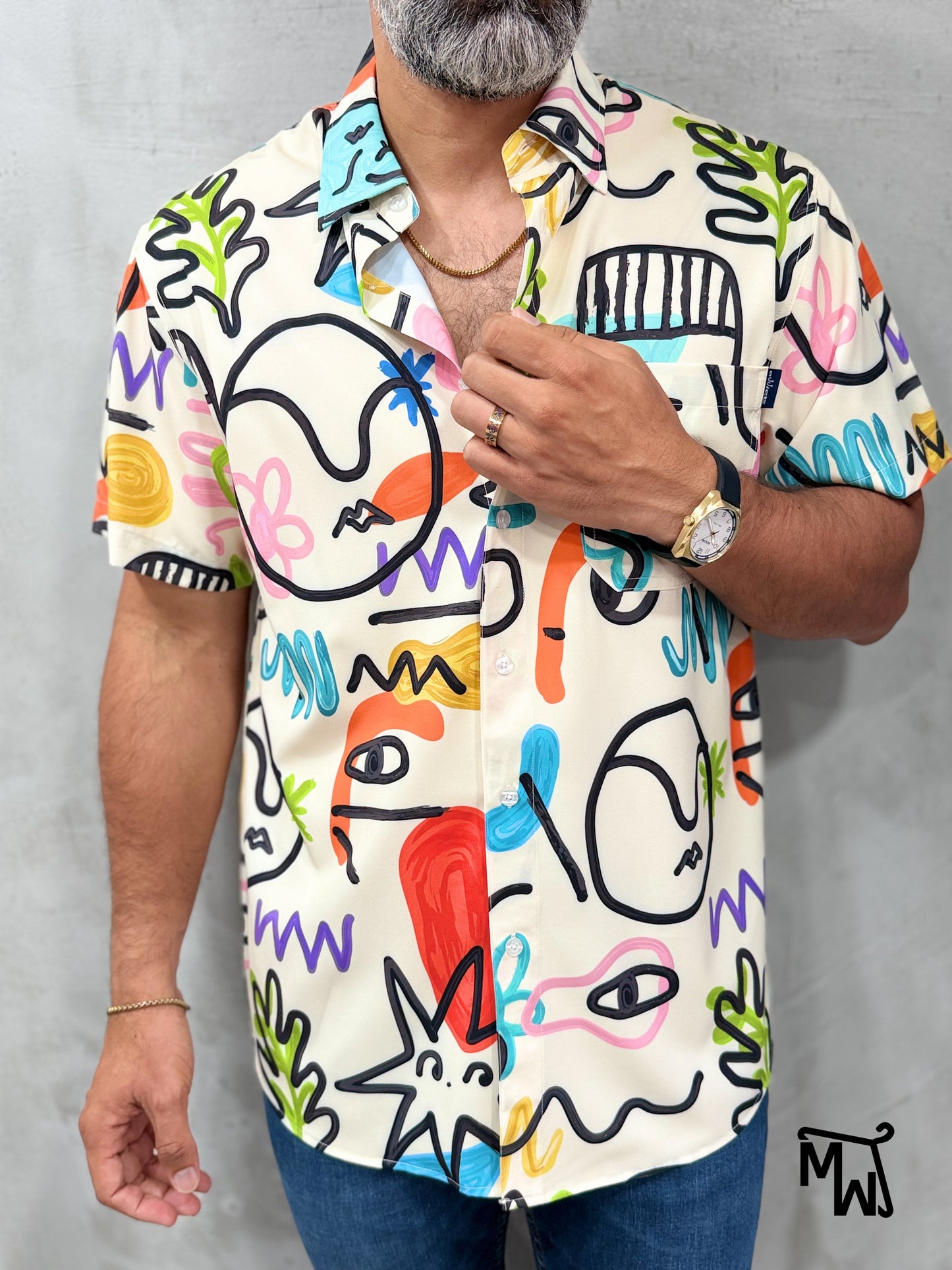 Camisa Híbrida Sky Haze, corte normal fit, de MW Closet PR