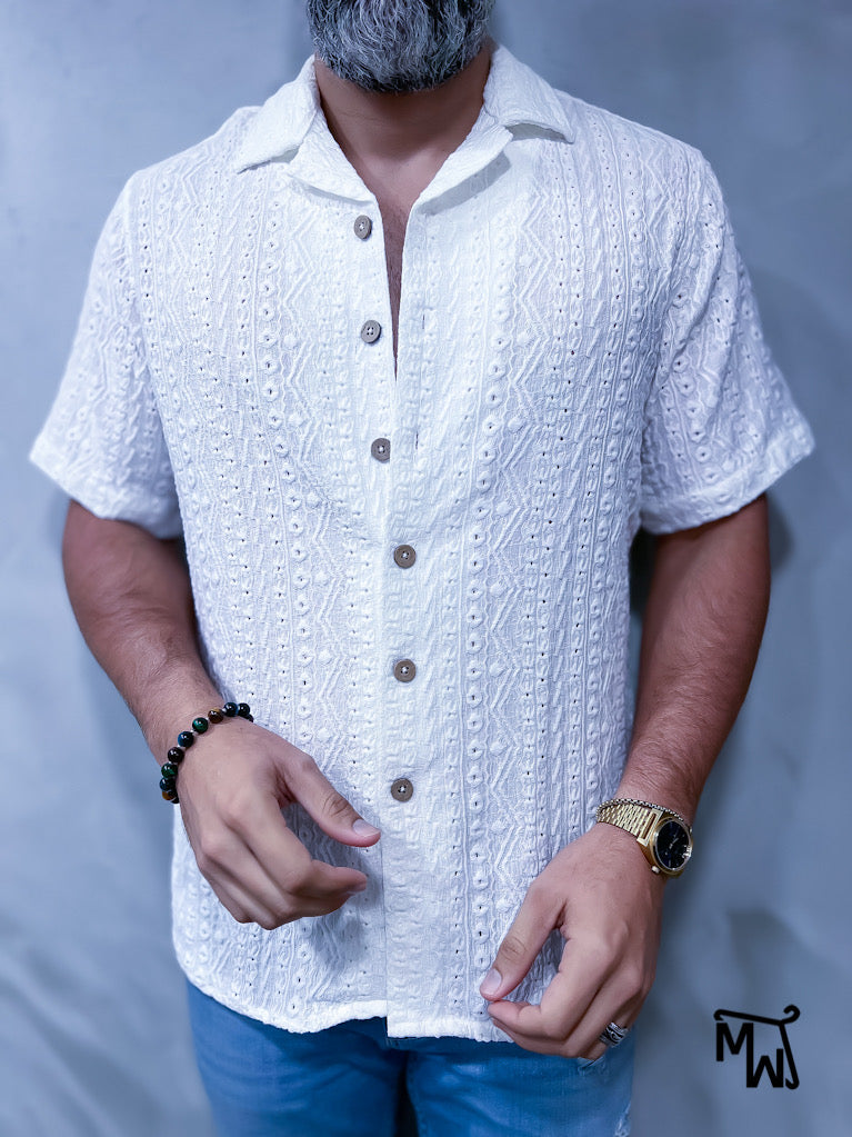 Camisa Manga Corta Resort “Whispering Palms”