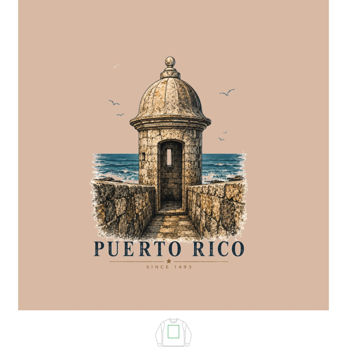 Sudadera Puerto Rico Garita | Sweatshirt, de Printify, vista 4
