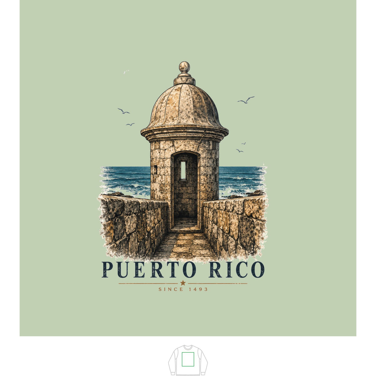 Sudadera Puerto Rico Garita | Sweatshirt, de Printify, vista 6