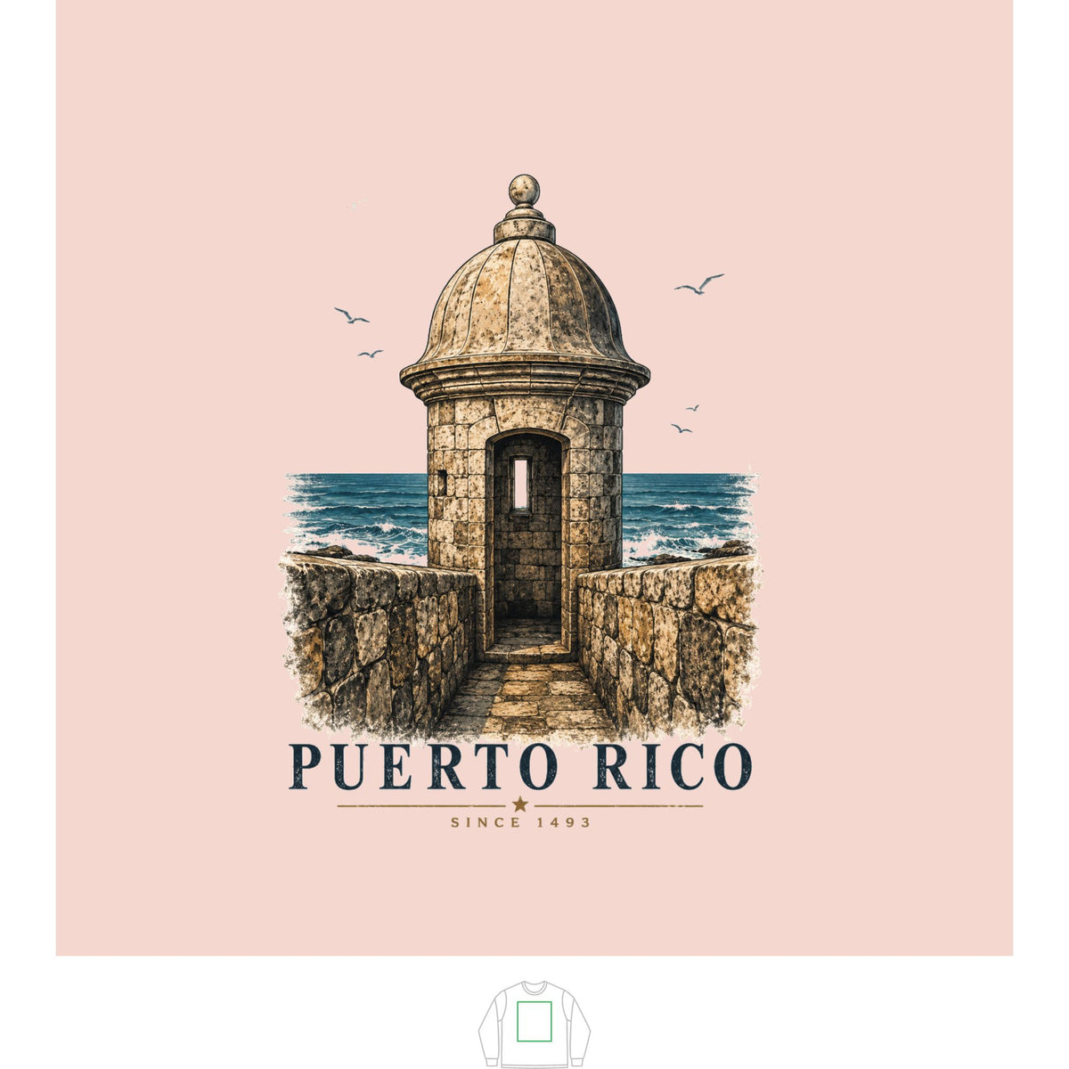 Sudadera Puerto Rico Garita | Sweatshirt, de Printify, vista 3