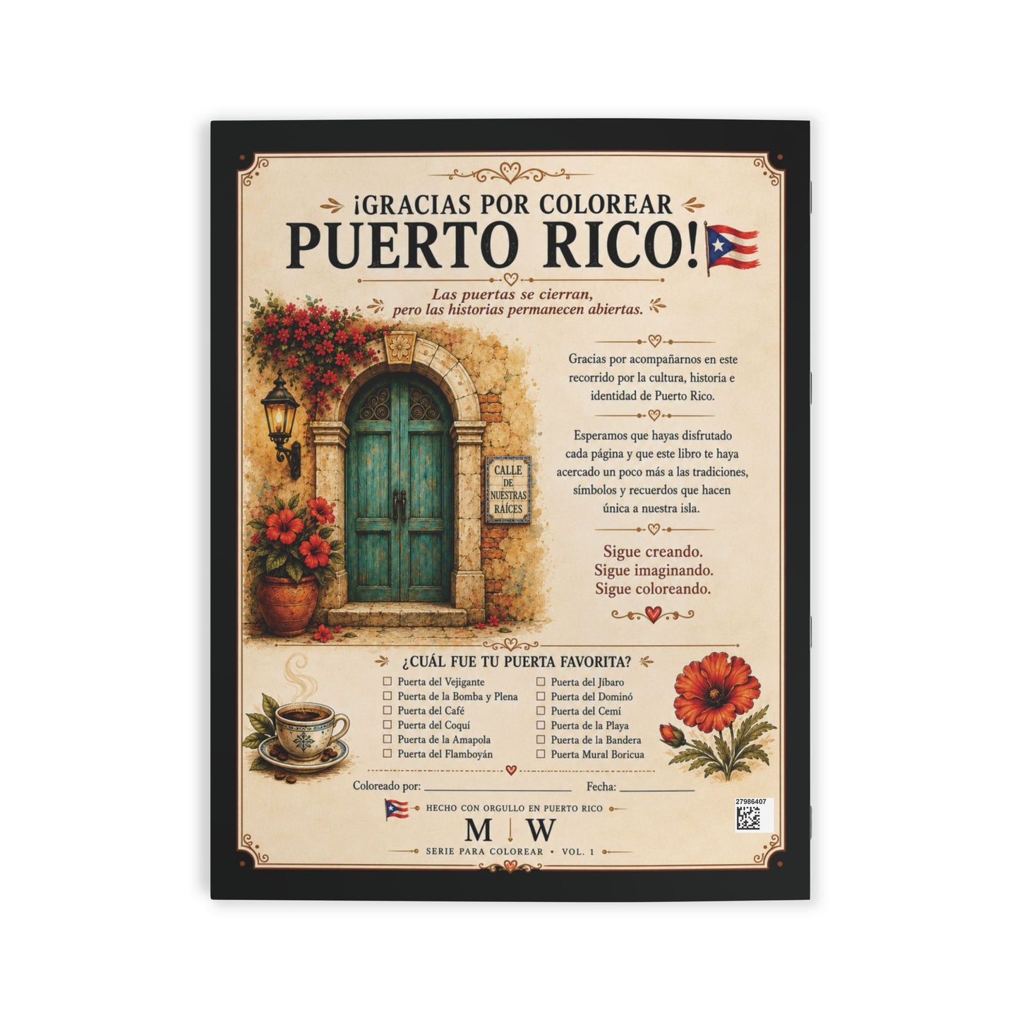 Libro para colorear Las 12 Puertas de Puerto Rico | Coloring Book, de Printify, vista 2
