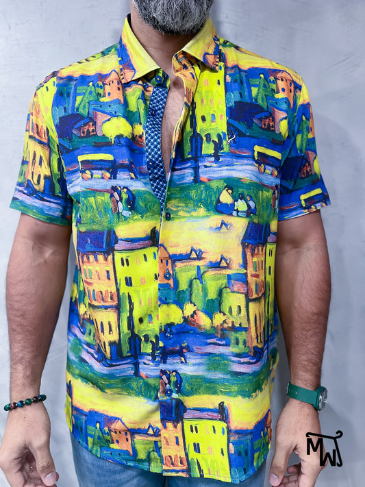 Camisa Manga Corta “Winter Chill” (Slim Fit)