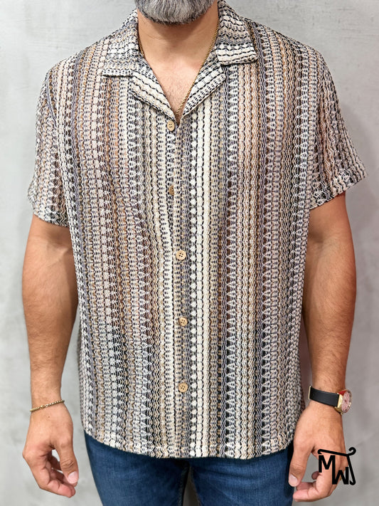 Camisa Manga Corta Crochet “Bali Break” (Normal FIT)