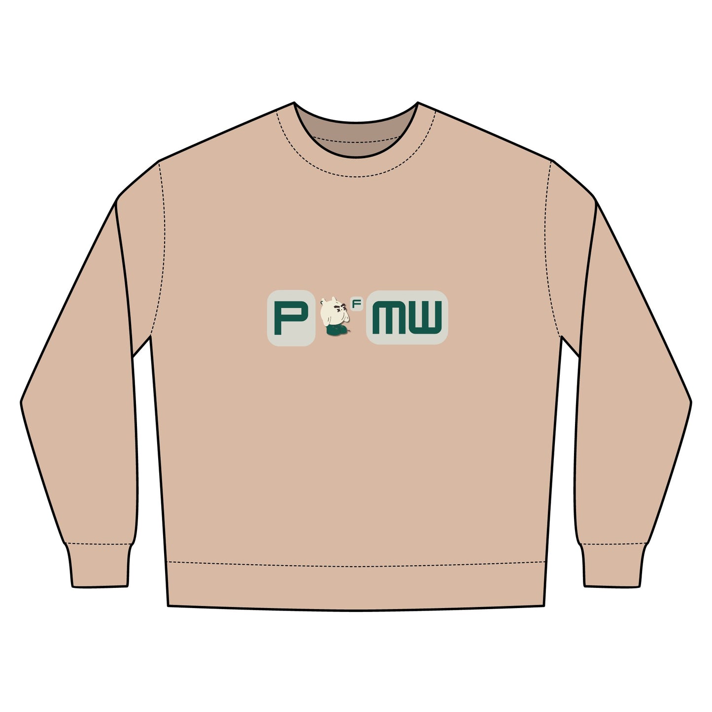 POFMW Cool Urban Crewneck Sweatshirt, Cozy Streetwear, Gift for Friends, Casual Outfit, Unisex Fashion, Everyday Wear