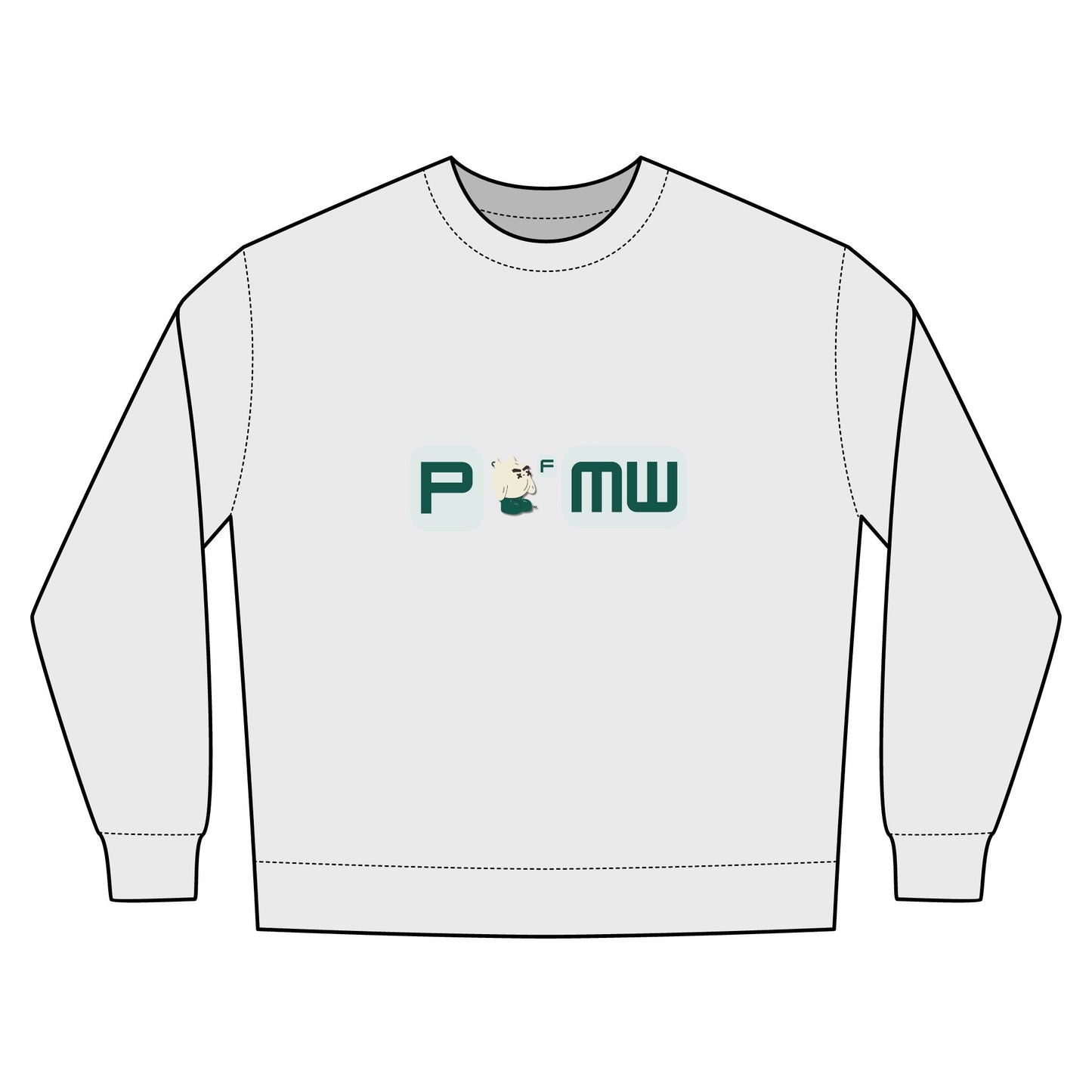 POFMW Cool Urban Crewneck Sweatshirt, Cozy Streetwear, Gift for Friends, Casual Outfit, Unisex Fashion, Everyday Wear