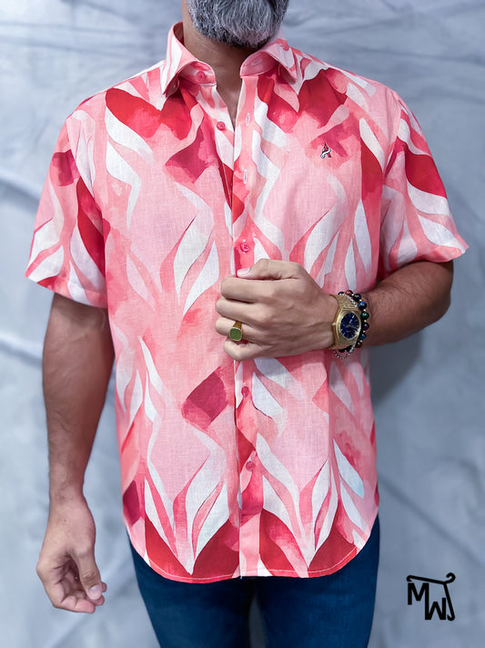 Camisa Manga Corta Hilo “Autumn Vibes” (Normal Fit)