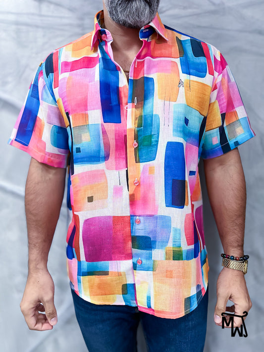 Camisa Manga Corta Hilo “Artic Pearl” (Normal Fit)
