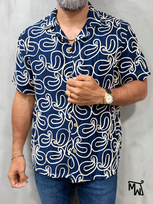 Camisa Manga Corta Crochet “Floral Breeze” (Normal FIT)
