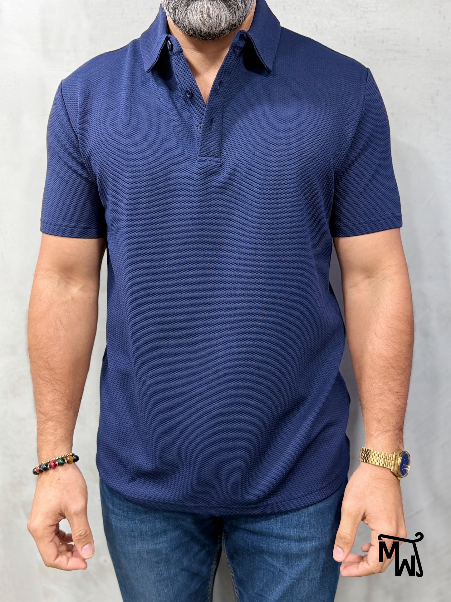 Camisa Polo Crochet “Navy” (Slim Fit)