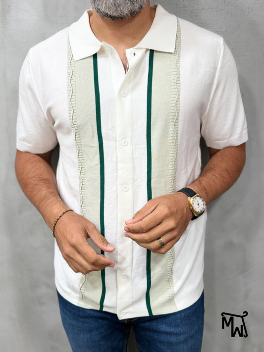 Camisa Manga Corta Crochet “Soft Tropic” (Normal FIT)
