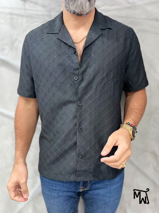 Camisa Manga Corta Crochet “Frost Glow” (Normal FIT)