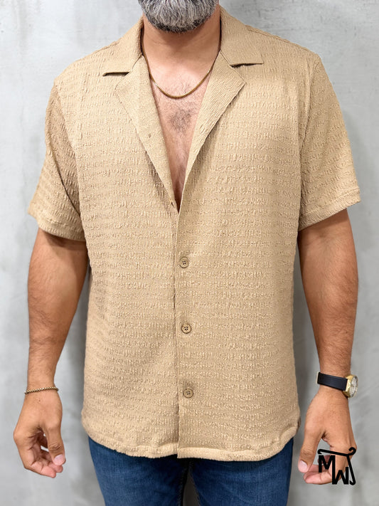Camisa Manga Corta Crochet “Pastel Wave” (Normal FIT)