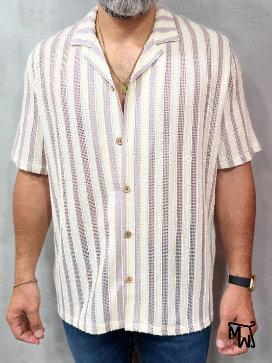 Camisa Manga Corta Crochet “Desert Glow” (Normal FIT)