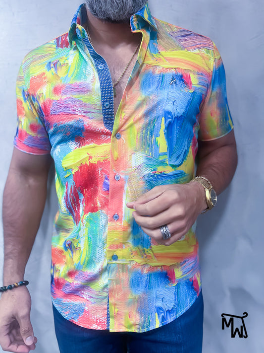 Camisa Manga Corta- “BRUSH IT OFF” (Slim Fit)