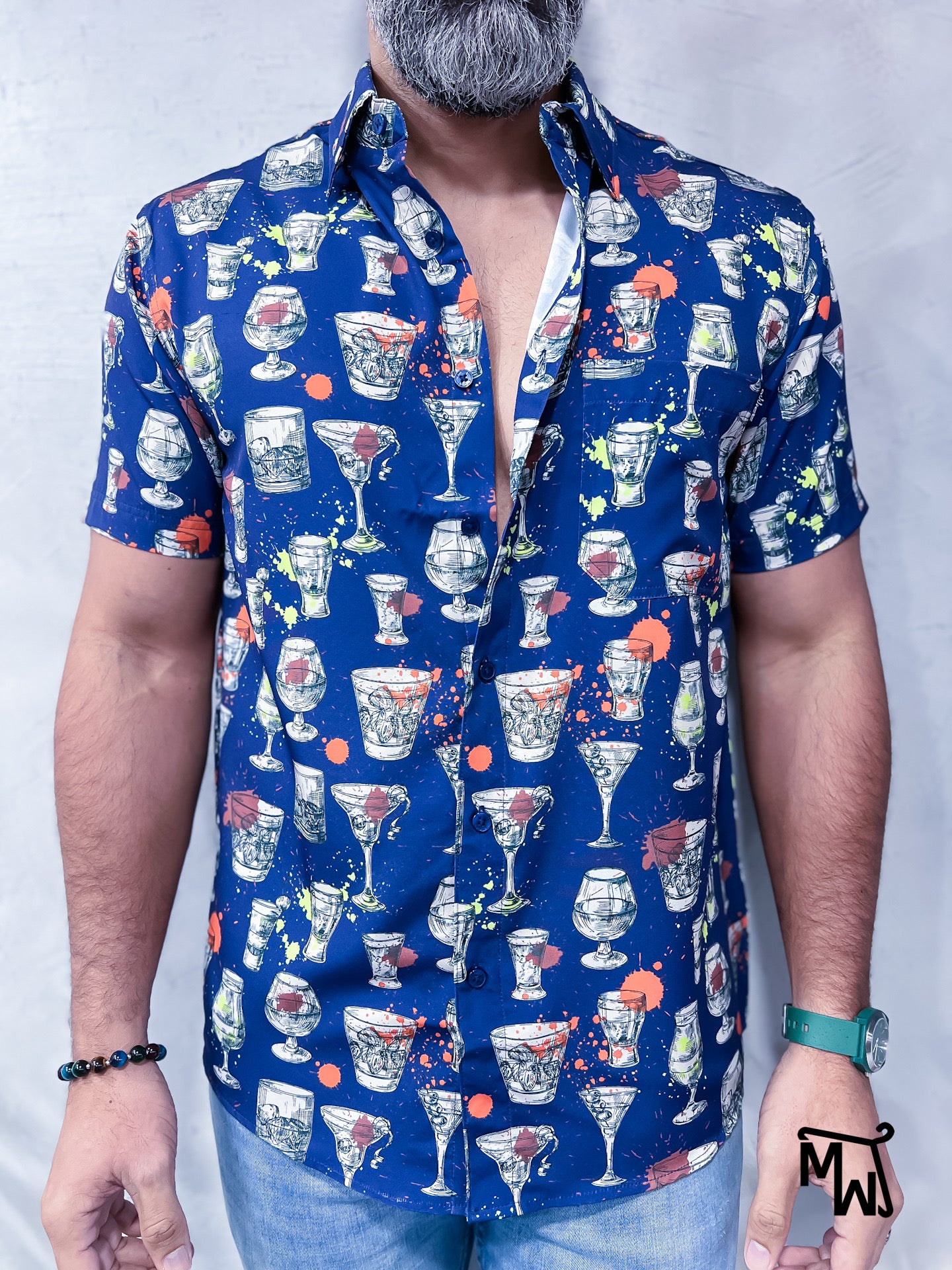 Camisa Híbrida "Navy Martini" (Normal Fit)