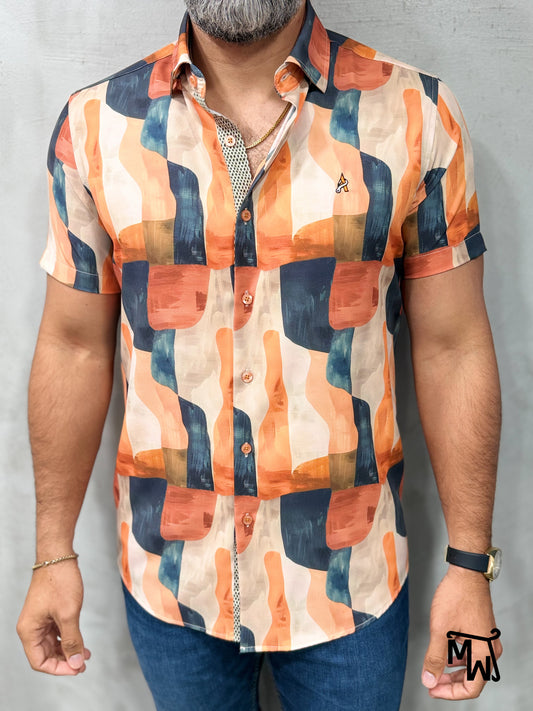 Camisa Manga Corta - “Soft Paradise” (Slim Fit)