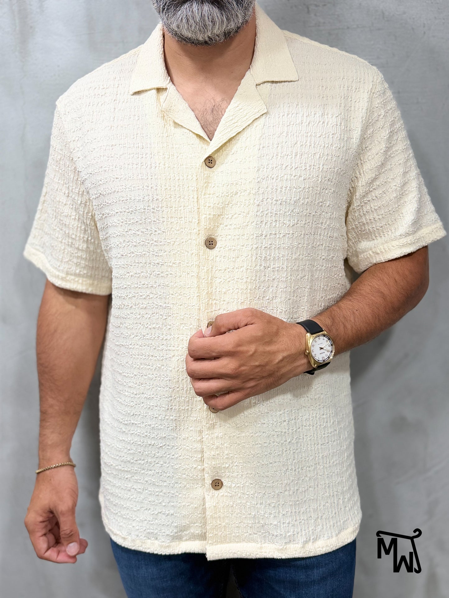 Camisa Manga Corta Crochet “Seaside Dream” (Normal FIT)