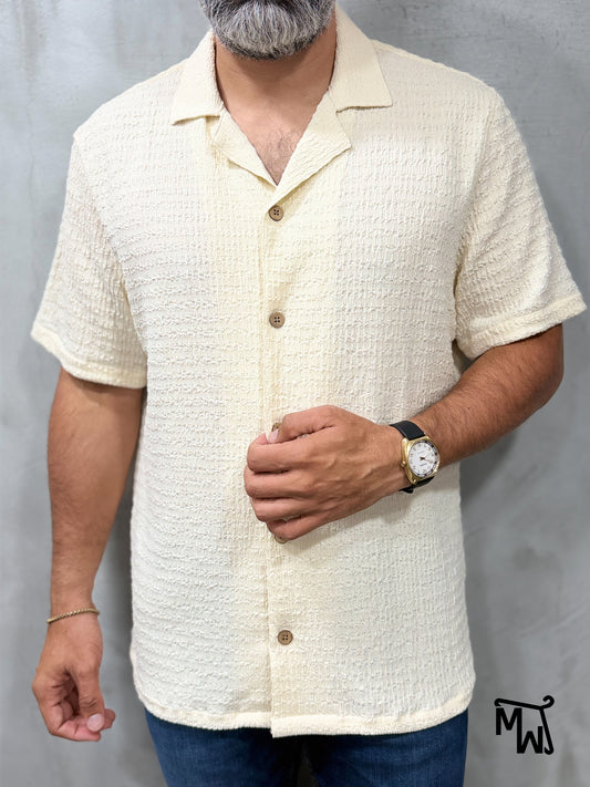 Camisa Manga Corta Crochet “Seaside Dream” (Normal FIT)