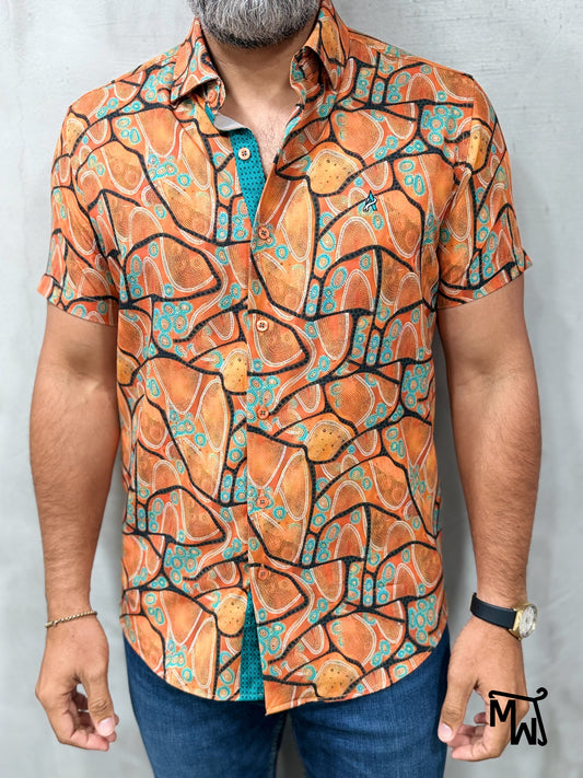 Camisa Manga Corta - “Bright Summer Vibes” (Slim Fit)