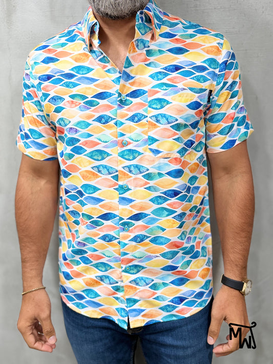 Camisa Híbrida- "Saltwater Smiles" (Normal Fit)