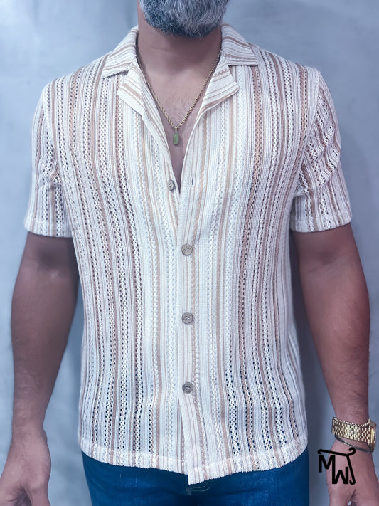 Camisa Manga Corta Resort “Mykonos Breeze”