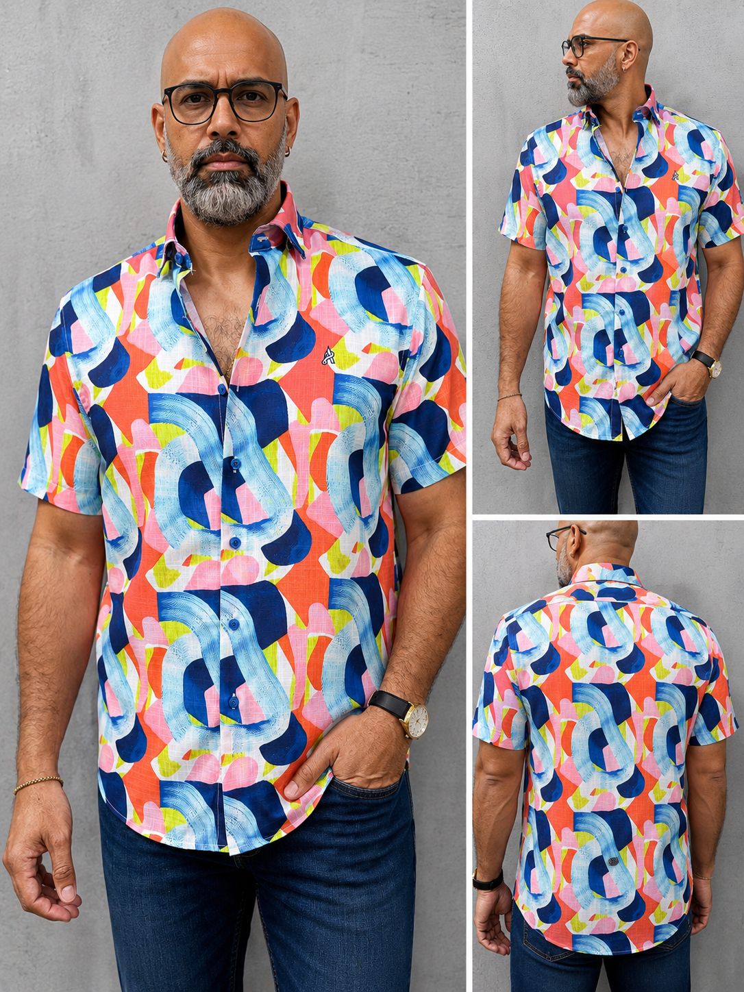 Camisa Manga Corta Hilo- “Busca-bulla” (Normal Fit)