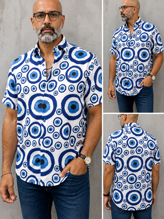 Camisa Manga Corta Hilo- “Island Season” (Normal Fit)