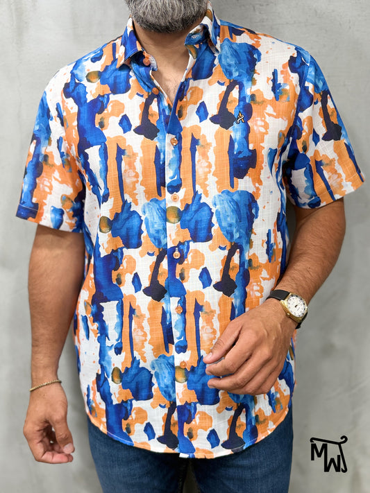 Camisa Manga Corta Hilo- “Chasing Sunshine” (Normal Fit)