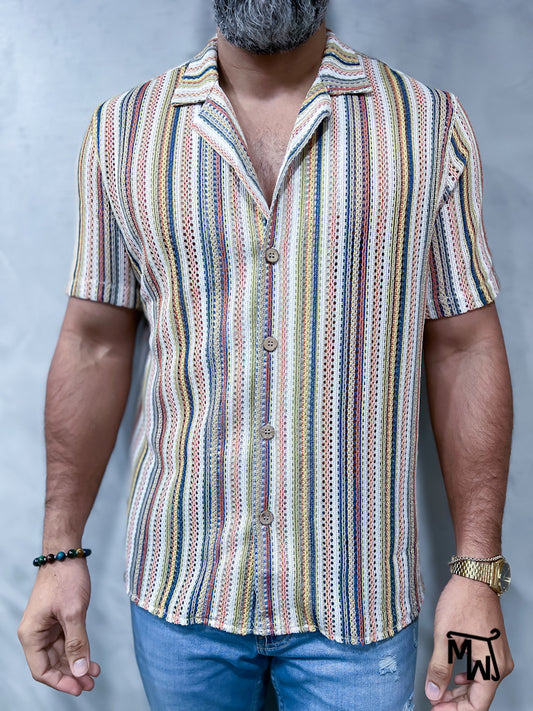 Camisa Manga Corta Resort “Coral Reef Island”