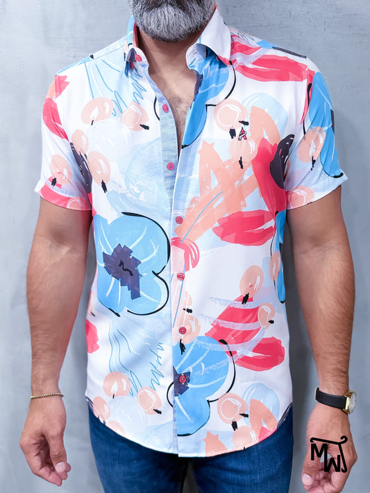 Camisa Manga Corta - “Otro Atardecer” (Slim Fit)