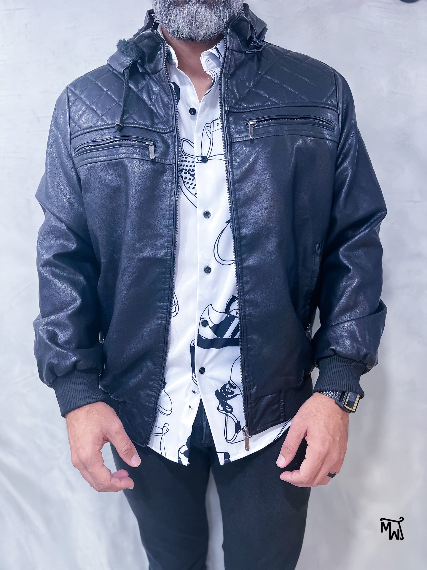 Jacket PU "New York, New York" (Slim Fit)