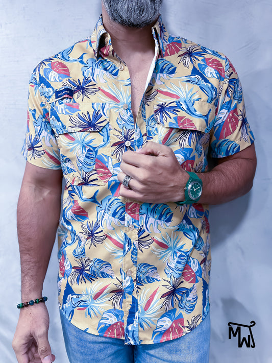 Camisa Performance " Yellow Marlin " (Normal Fit)